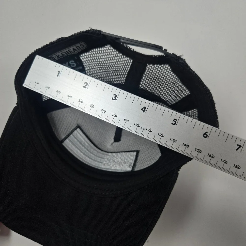 Knuckleheads Trucker Hat Kids XS Black American Flag Snapback Mesh Cap 6-12m